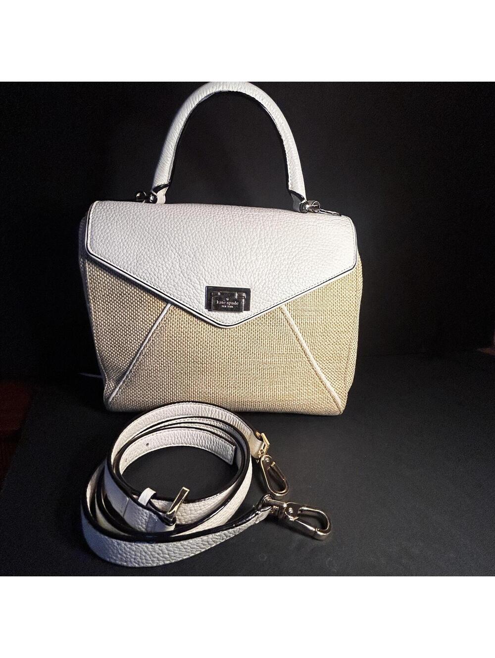Kate Spade Laurel Wesley Leather and Wicker Satchel - Picture 8 of 8